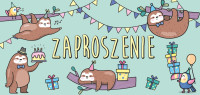 Zaproszenie na urodziny leniwiec kpl. 5szt Henry